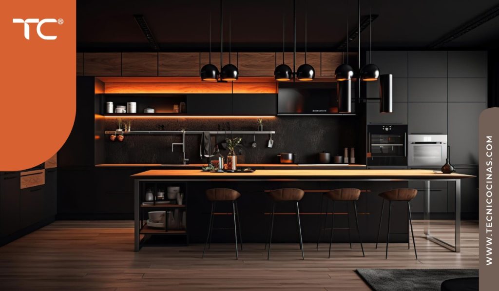 ¿Se pueden aplicar tonos oscuros a cocinas Vintage? Sí