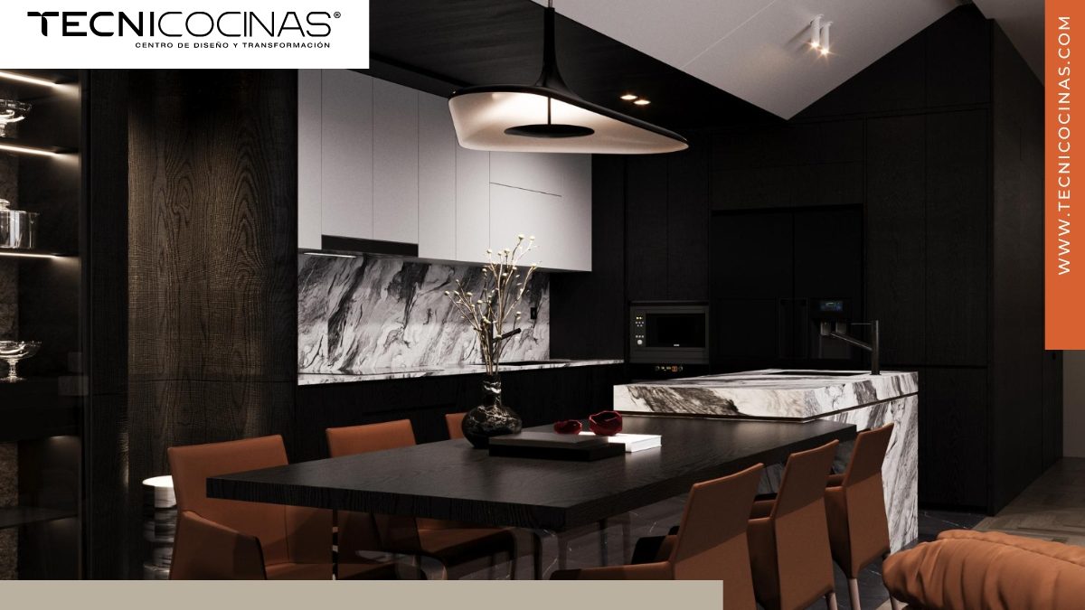 Cocinas oscuras en 2024: estilo y calidez únicos para sentirte bien