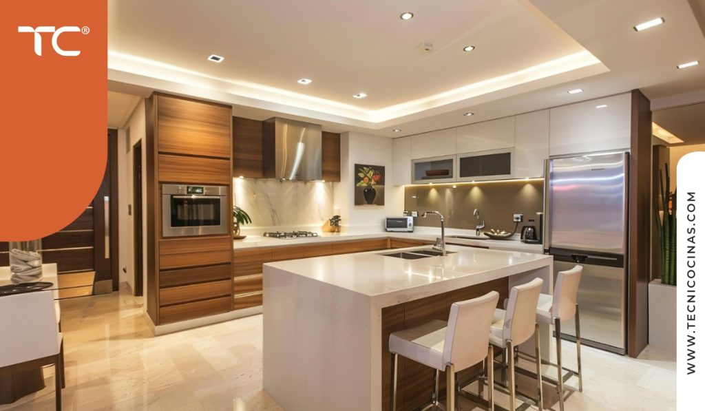 Sistema completo de iluminación LED multicapa con luminarias empotradas y luces decorativas