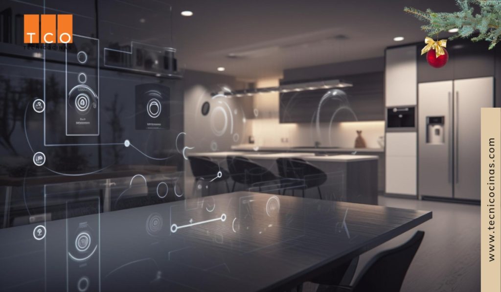 Tecnología integrada y almacenamiento inteligente en cocinas